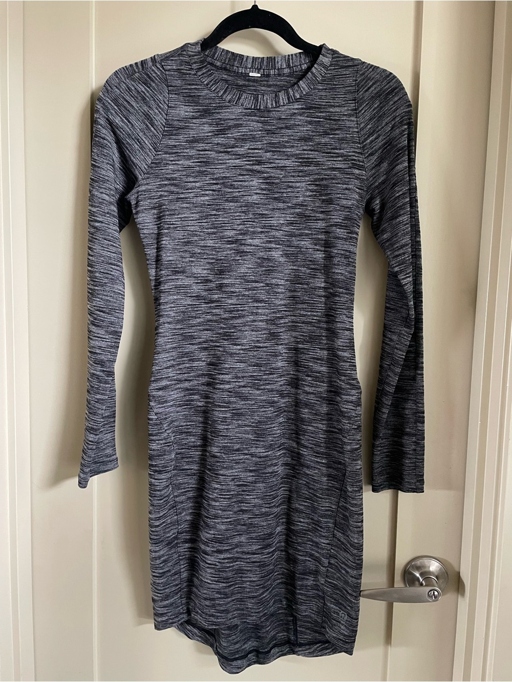 Lululemon Space Dye Rulu Brushed Long Sleeve Stretch Dress, Hidden Pocket, 4